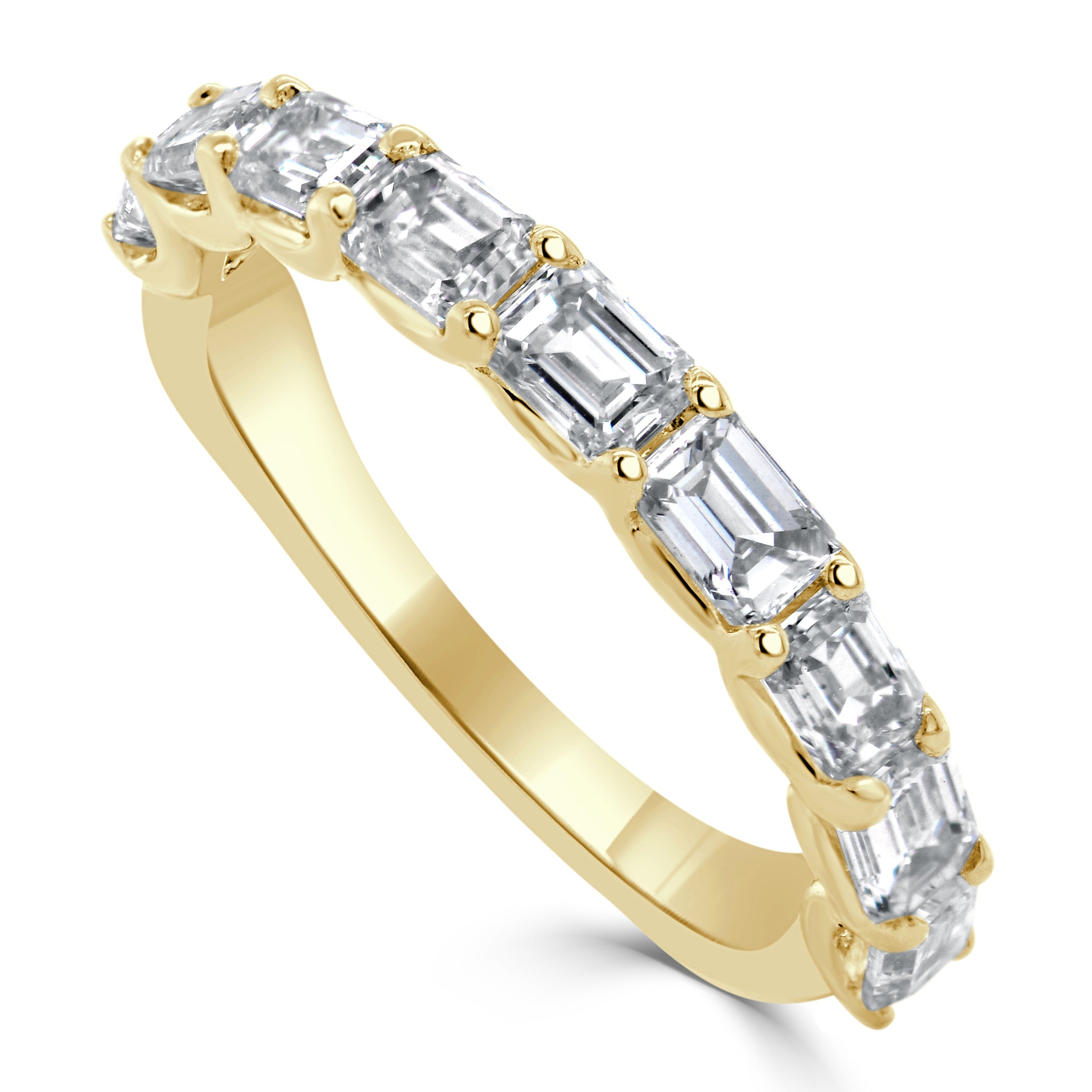 14k Gold & Emerald-Cut Diamond Ring