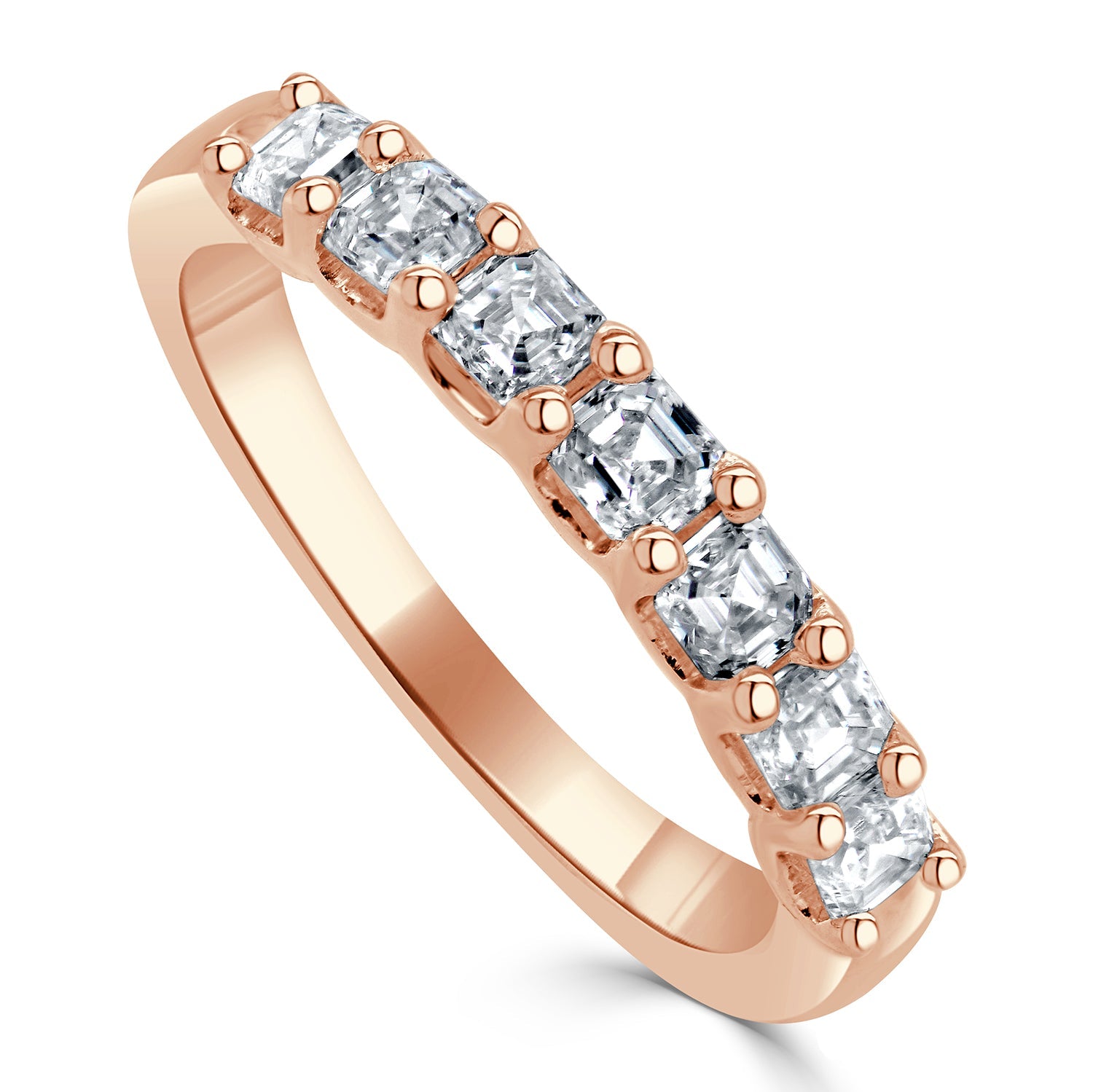 14K Gold & Ascher-Cut Diamond Band