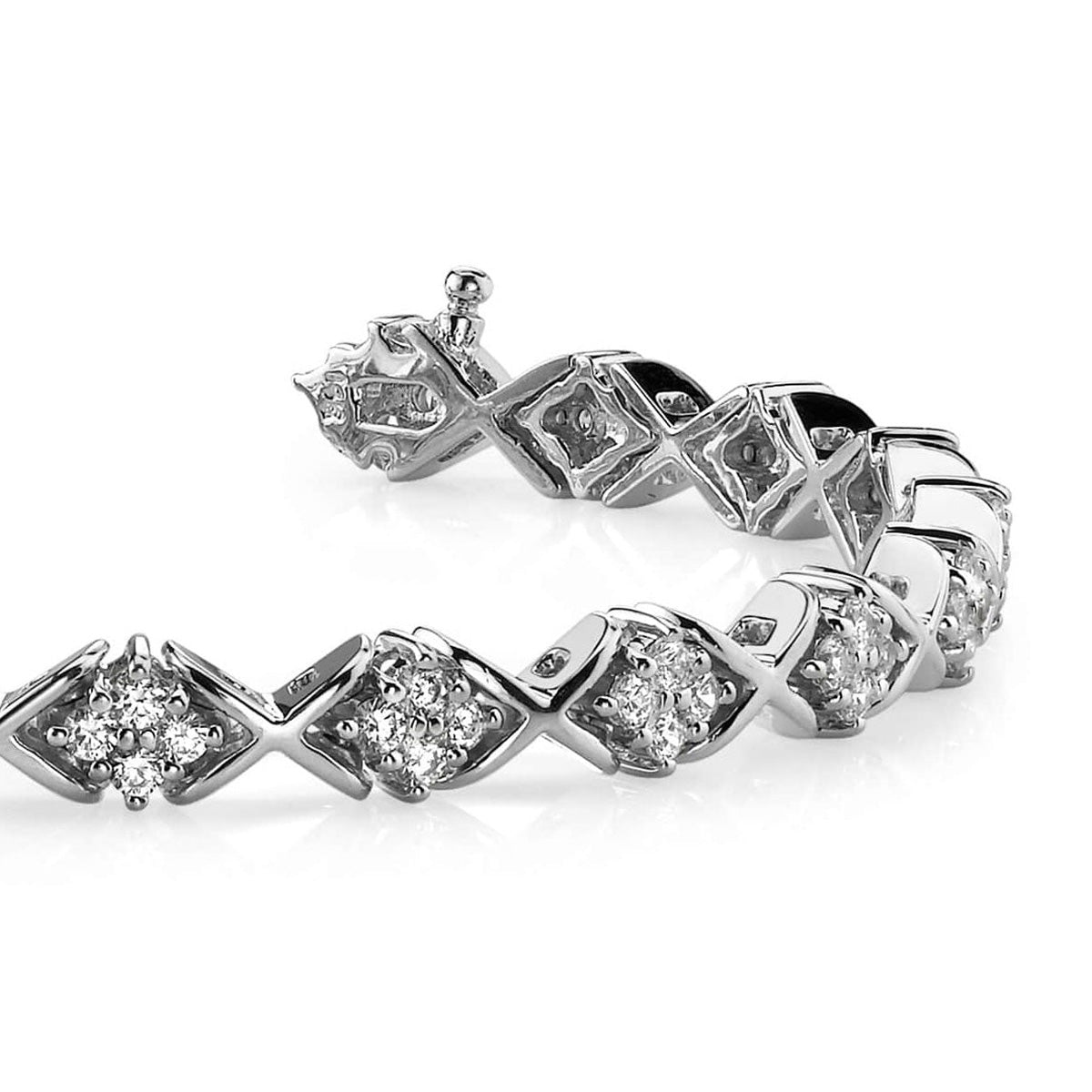 X Pattern Diamond Bracelet