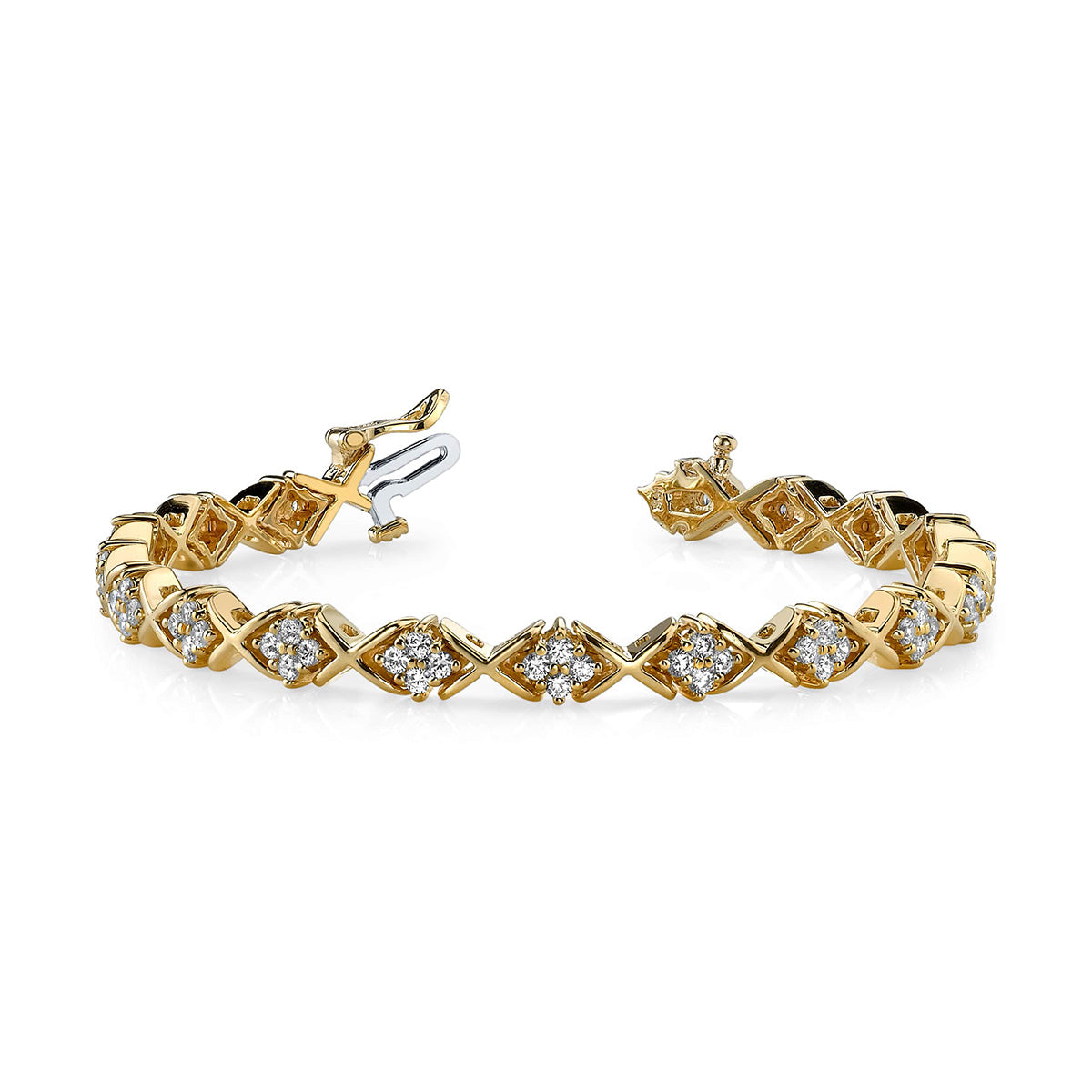X Pattern Diamond Bracelet
