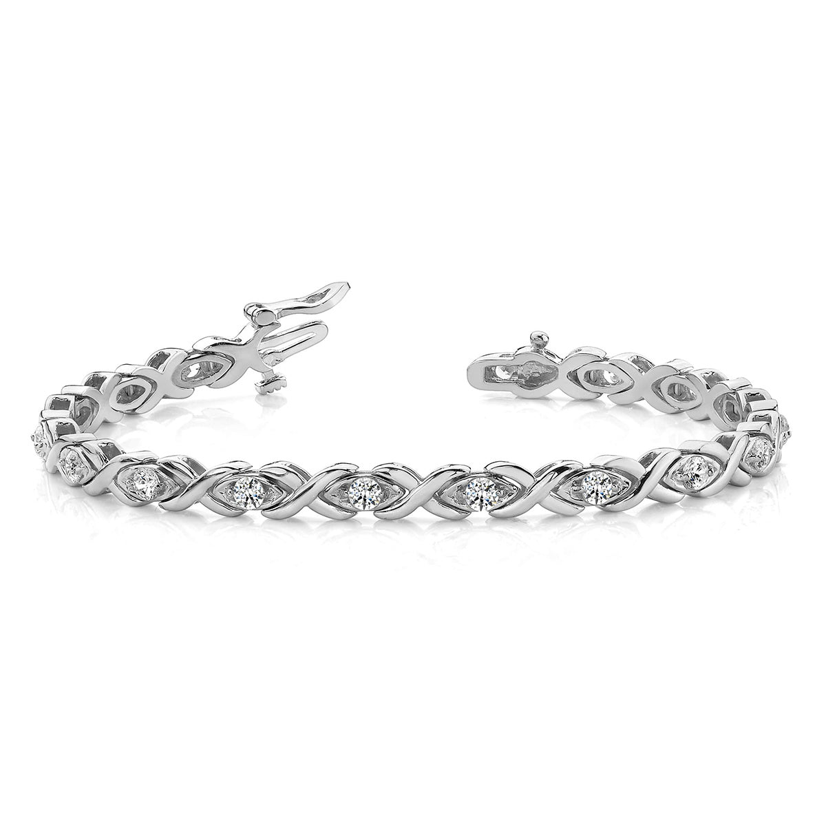 X Link Diamond Bracelet