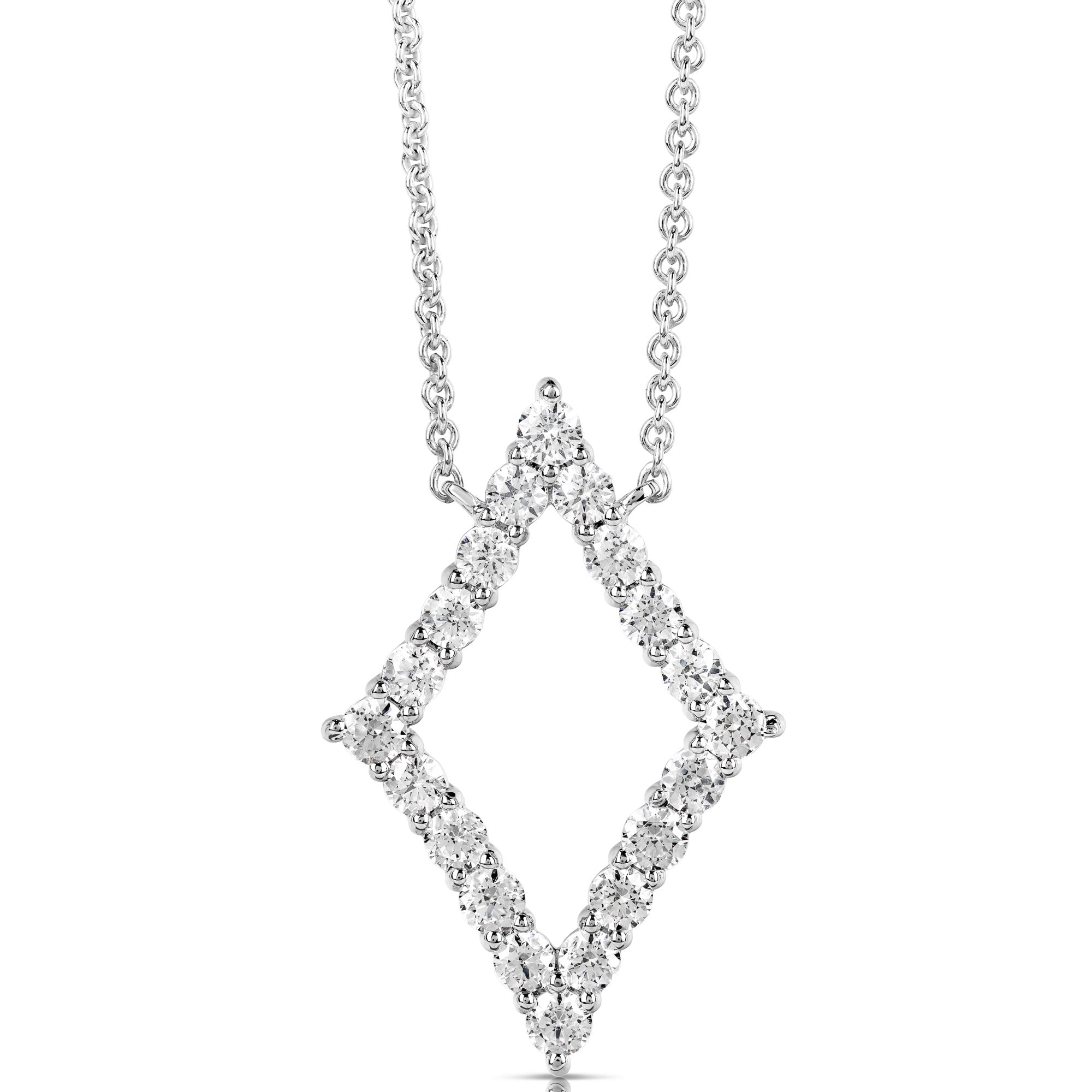 14K 1.00 Ct Colorless Flawless Diamond Shaped Pendant With Chain