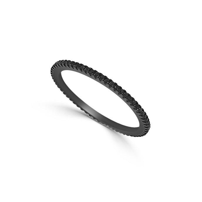 14k Black Gold & Black Diamond Eternity Ring