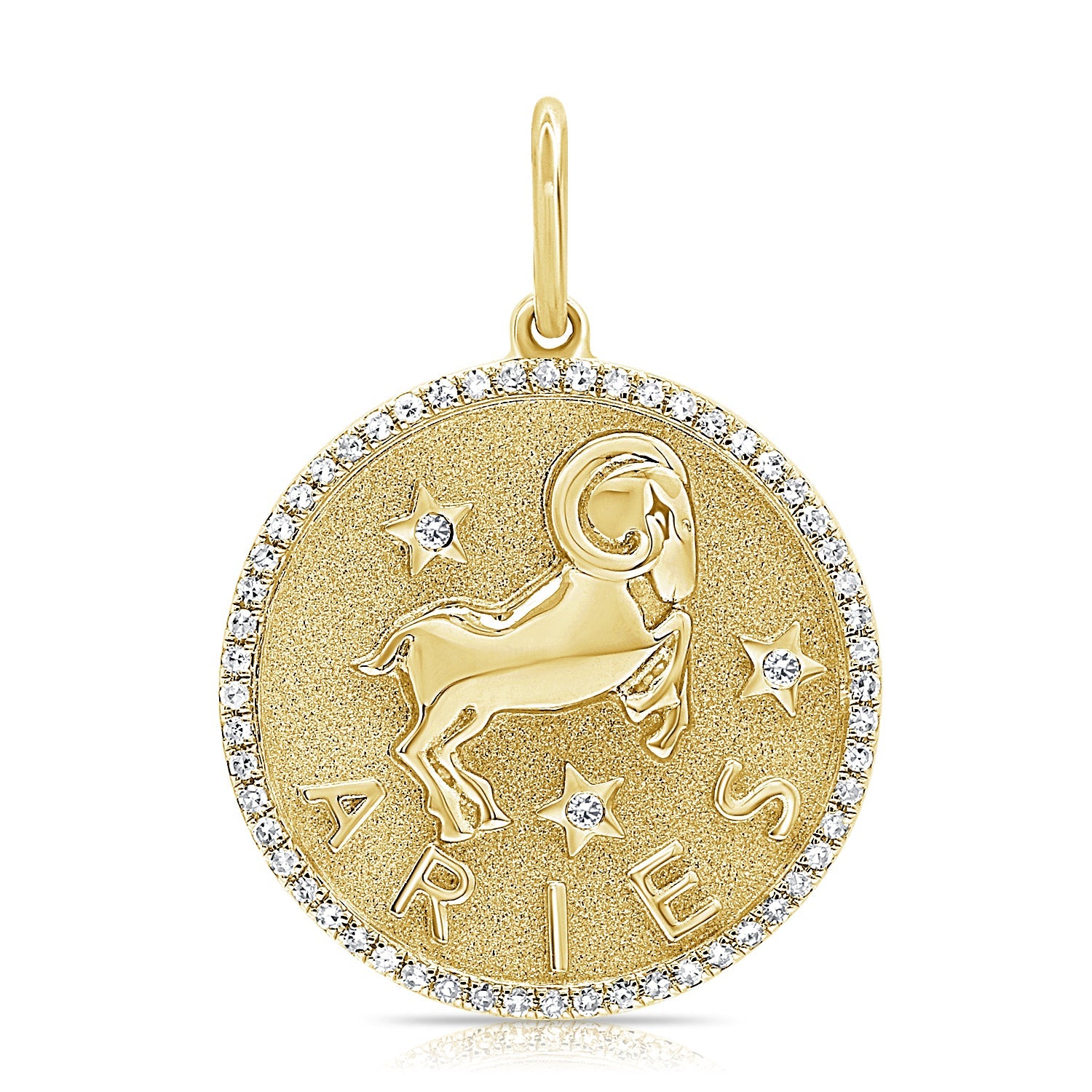14K Gold & Diamond Aries Zodiac Charm Necklace