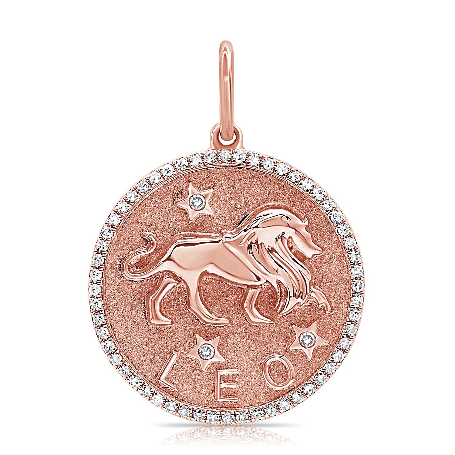 14K Gold & Diamond Leo Zodiac Charm