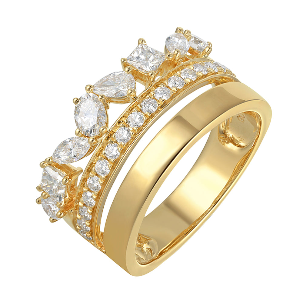 14K Yellow Gold Diamond 1.125 Ct Ring