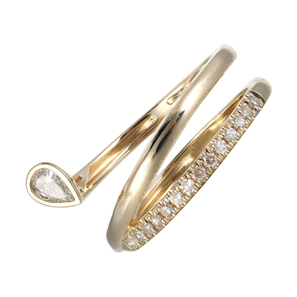 14K Yellow Gold Diamond 0.25 Ct Ring