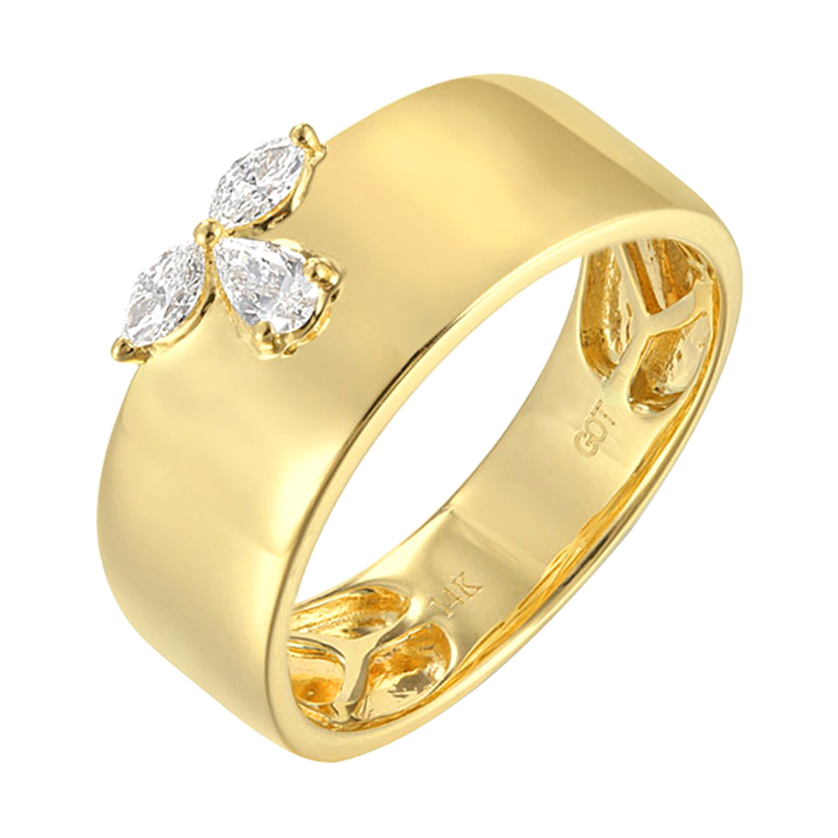 14K Yellow Gold Diamond 0.20 Ct Ring