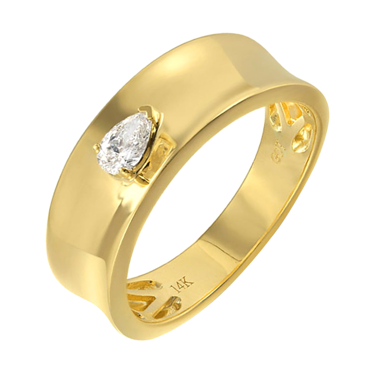 14K Yellow Gold Diamond 0.17 Ct Ring