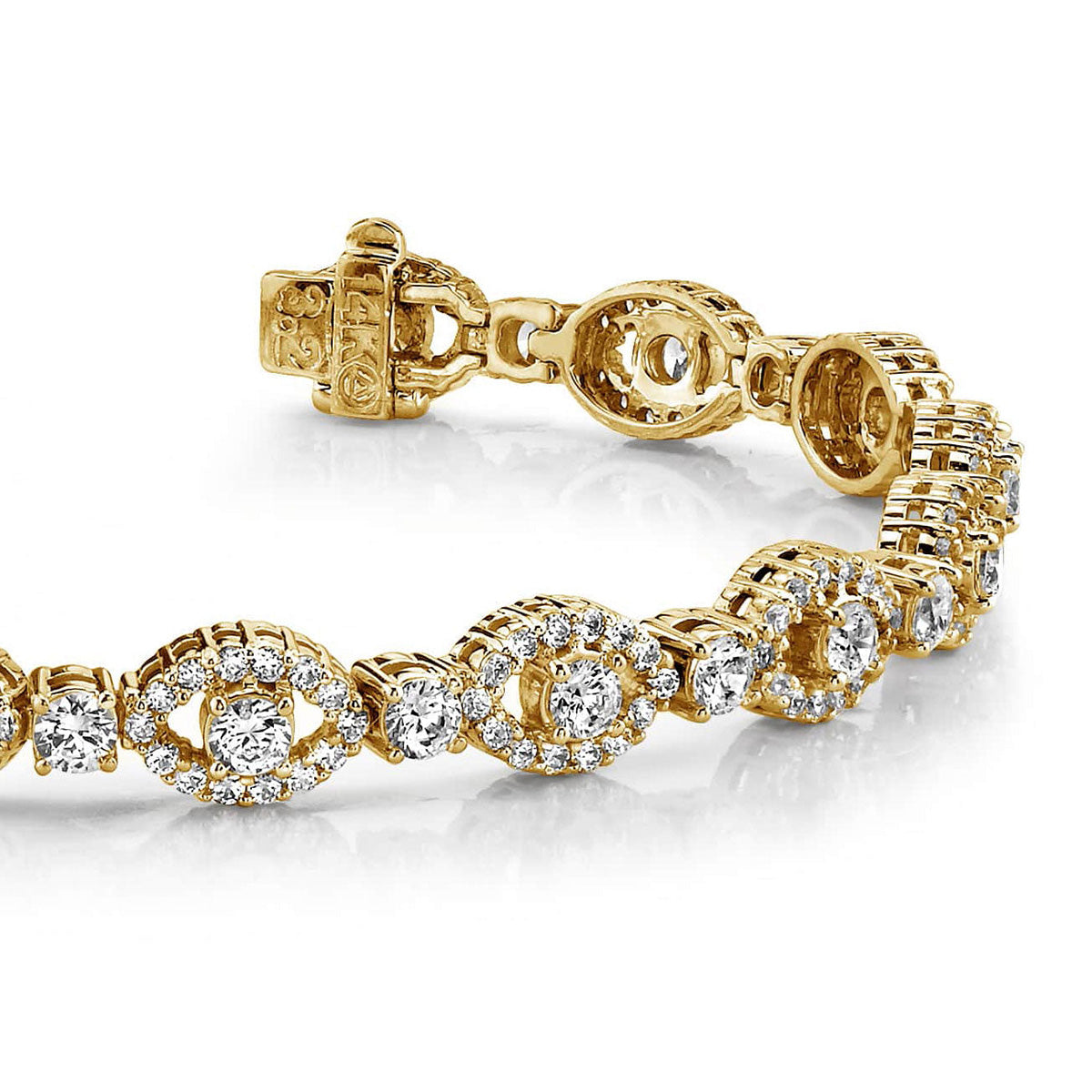 Almond Link Diamond Bracelet