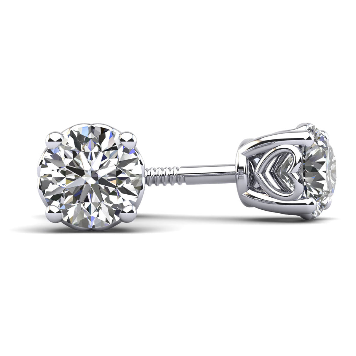 Dearest Sweetheart Diamond Stud Earrings