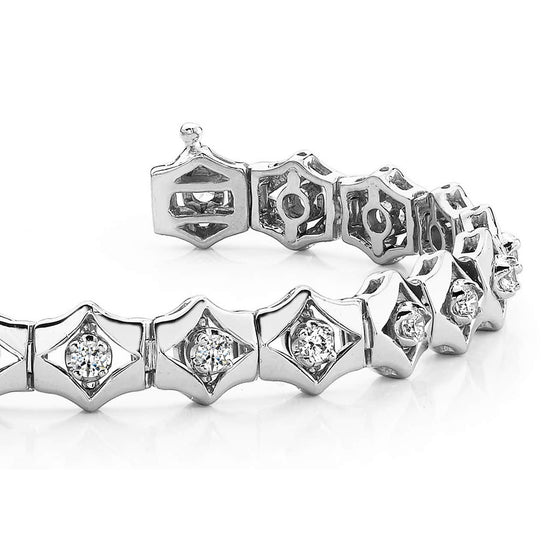 Floating Diamond Box Diamond Bracelet