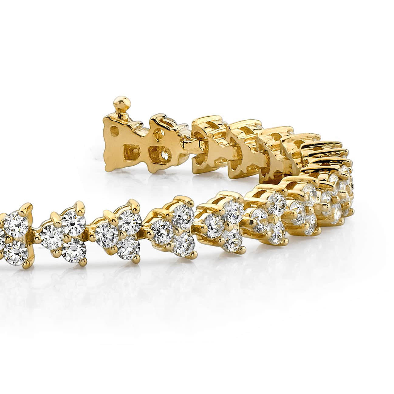 Diamond Pyramid Design Bracelet