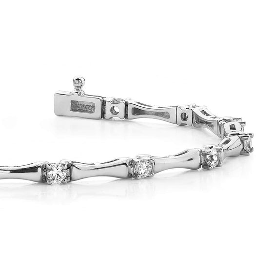 Alternating Diamond Column Bracelet
