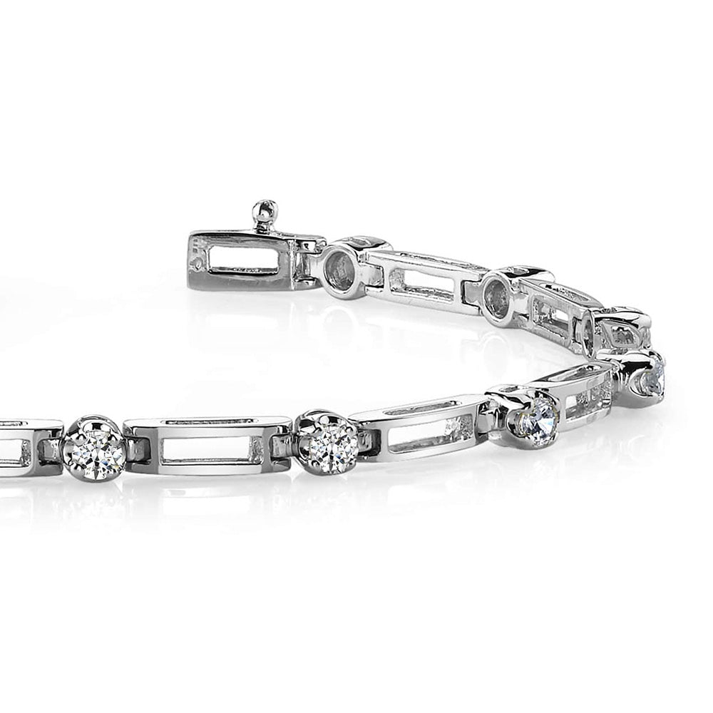 Diamond Box Link Bracelet