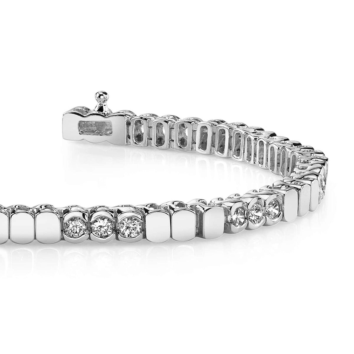 Triple Bezel Diamond Bracelet