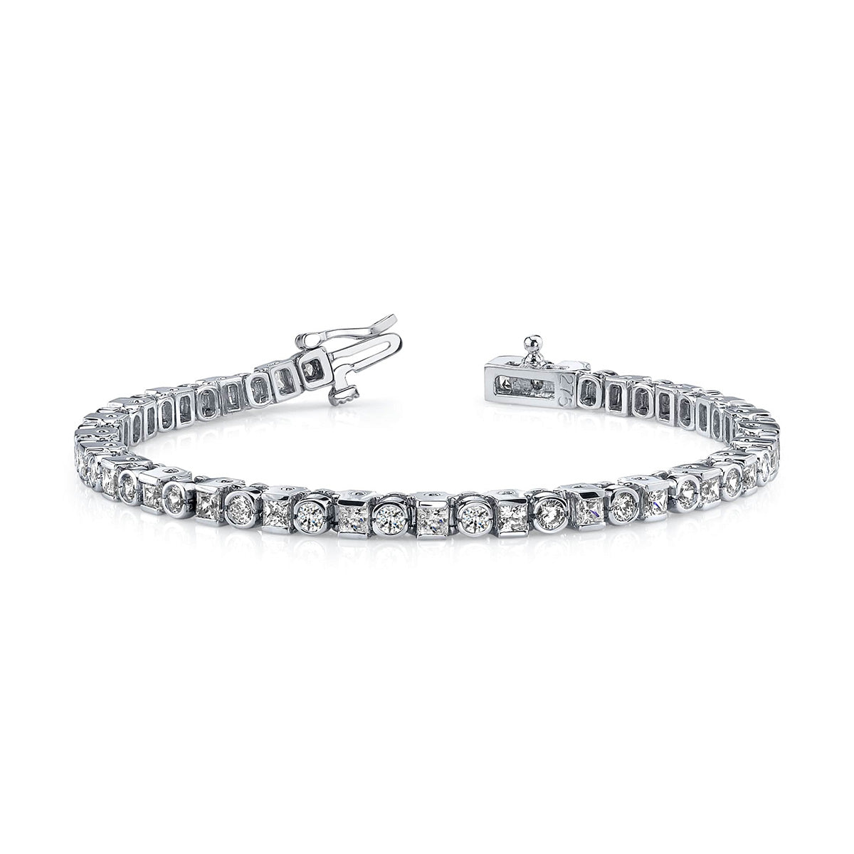 Square tennis bracelet lilac silver – Izabel Display