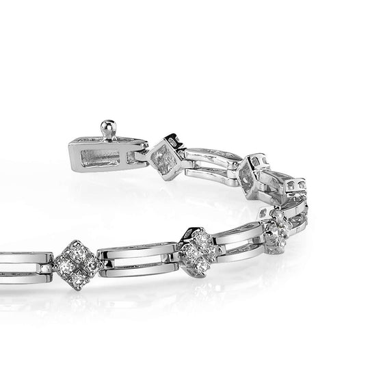 Diamond Silhouette And Rectangle Bracelet