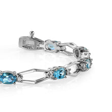  Gemstone And Hexagon Link Diamond Bracelet