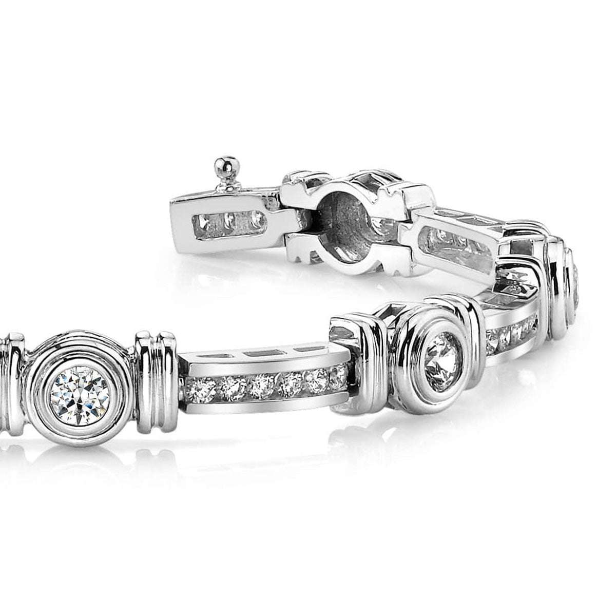 Channel And Bezel Set Fashion Diamond Bracelet