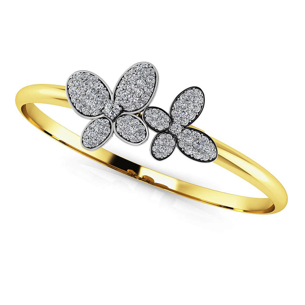 Enchanting Diamond Butterfly Bangle