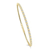 14k Gold & Diamond Flexible Beaded Bangle
