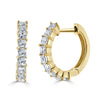 14k Gold & Princess-Cut Diamond Huggie Earrings