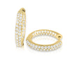 14k Gold & Diamond Pave Hoop Earrings