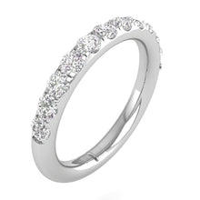  14K 1 Ct Gold Colorless Flawless French Pave Wedding Band