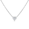 14k Gold & Bezel Heart Diamond Necklace