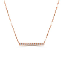 14k Gold & Diamond Bar Necklace (Adjustable)