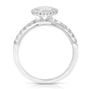 14K 0.5 Ct Center Pear Shape Halo Diamond Engagement Ring