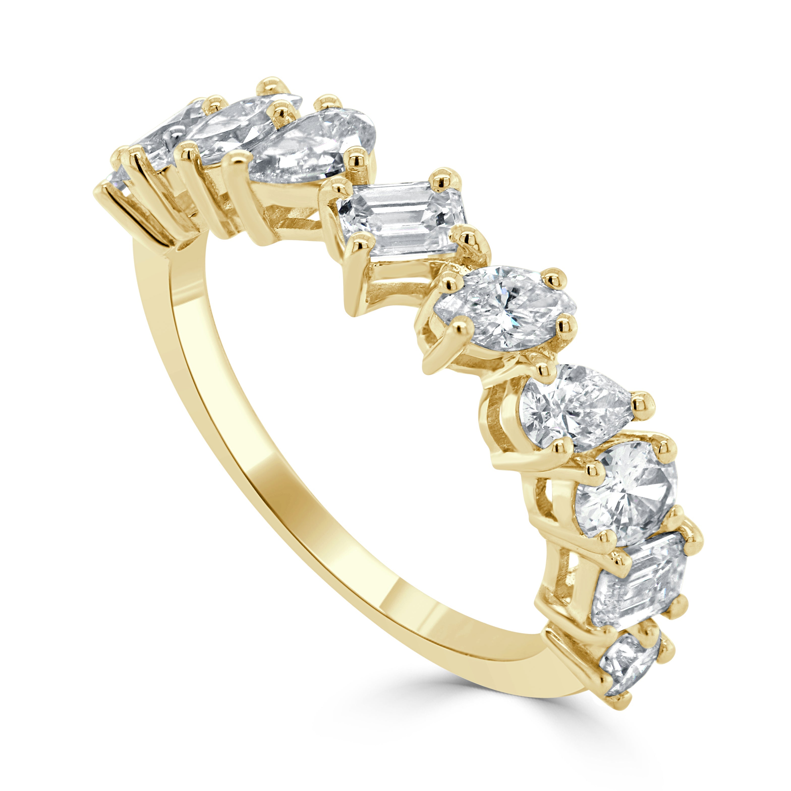 14k Gold & Fancy-Shape Diamond Ring