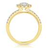 14K 0.5 Ct Center Round Halo Diamond Engagement Ring