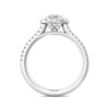 Flyerfit Engagement Ring Round 14K White Gold DERMH7XSCURQ-C098671