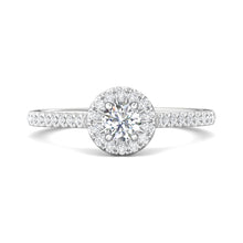  Flyerfit Engagement Ring Round 14K White Gold DERMH7XSRDRQ-C095036