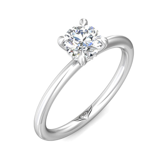 Flyerfit Engagement Ring Round Platinum DERS28XSRDRPL-C096556