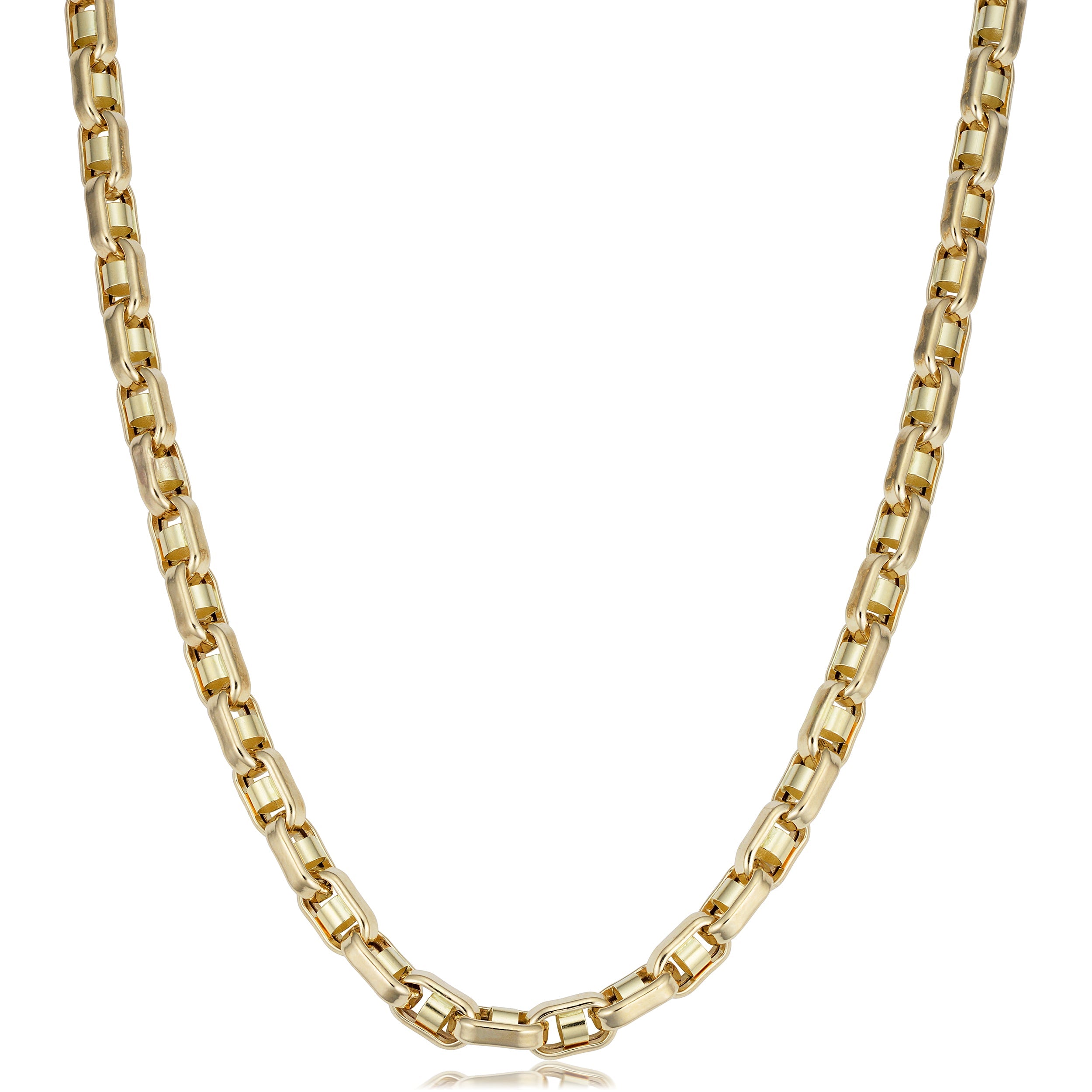 14k Gold Men's Bullet Link Necklace