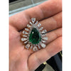 18K 30.73 Ct Colombian Green Emerald Necklace/Brooch