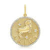 14k Gold & Diamond Zodiac Charm - Aries