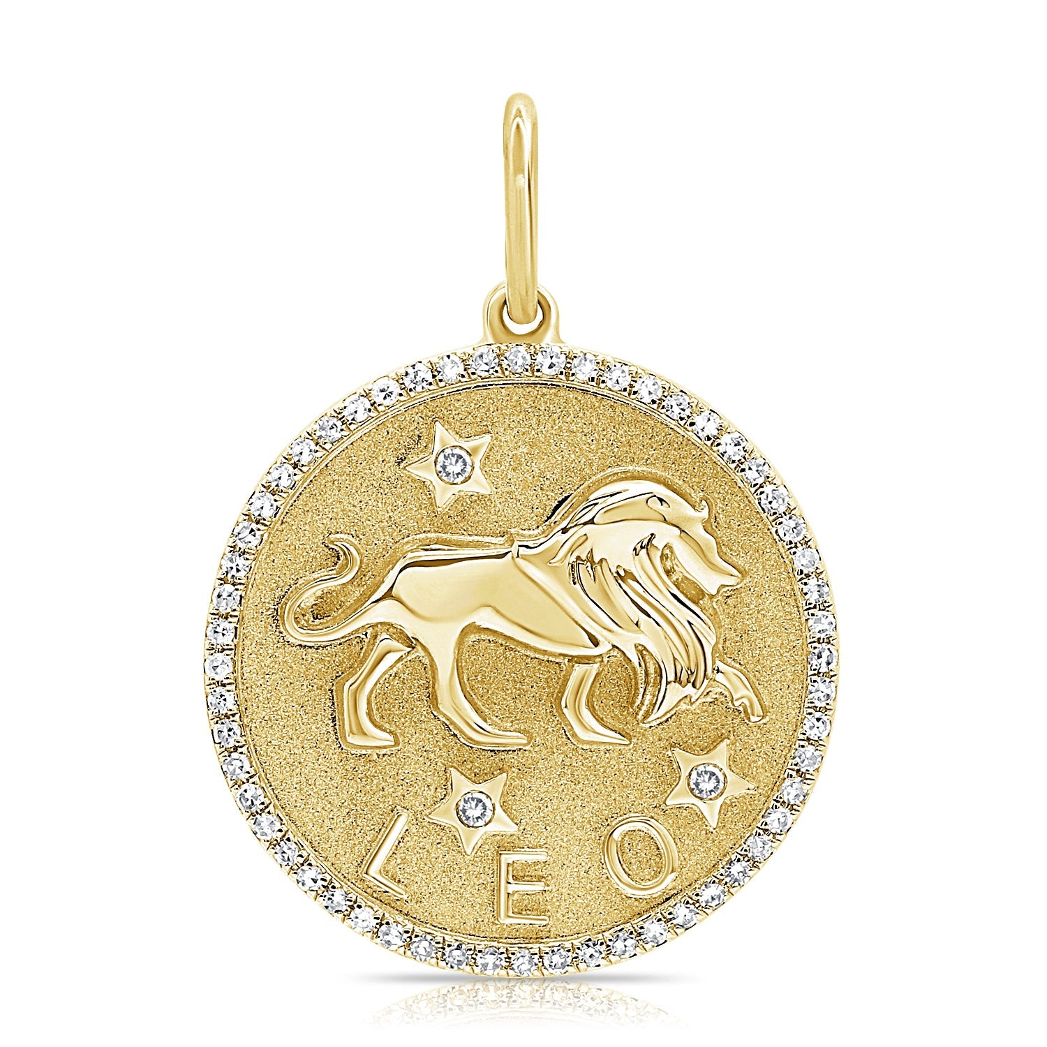 14K Gold & Diamond Leo Zodiac Charm