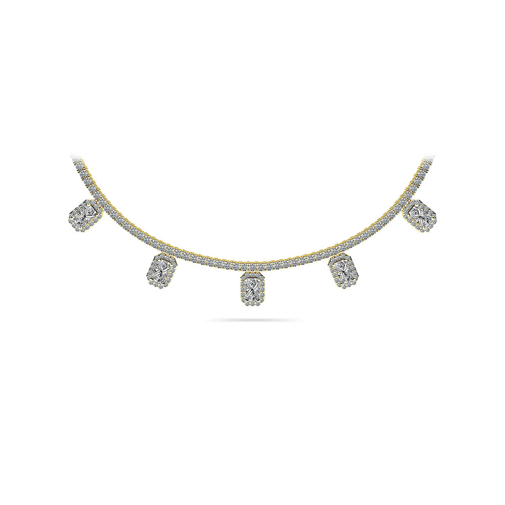 Alluring Diamond Tennis Necklace 