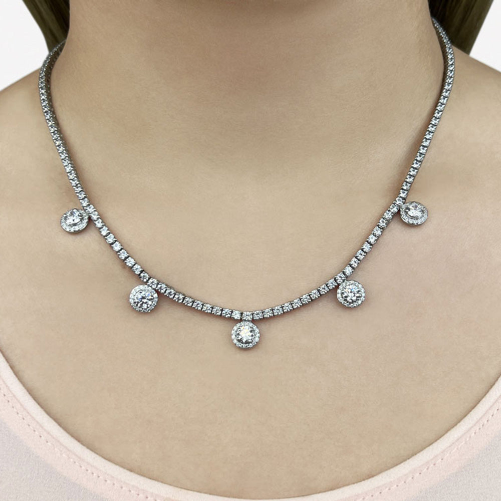 Captivating Diamond Tennis Necklace 