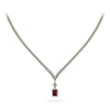 Love Spell Gemstone Pendant 3 Prong V Necklace