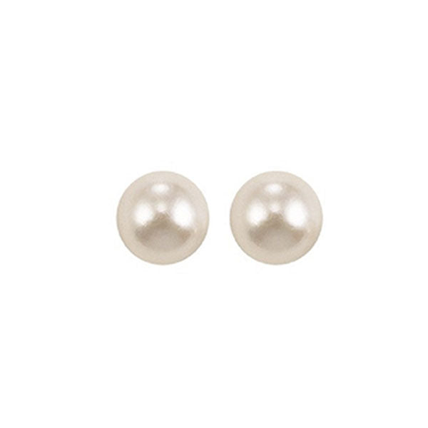 14K White Gold & Pearl Earring