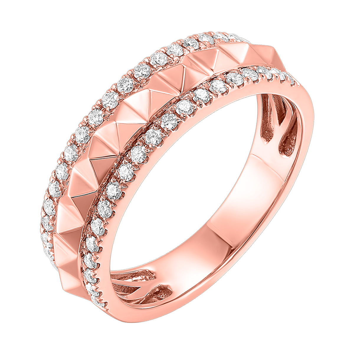 14K Rose Gold Diamond 0.33 Ct Ring