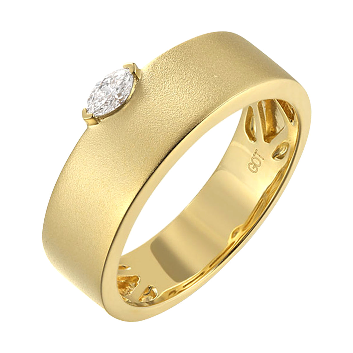 14K Yellow Gold Diamond 0.10 Ct Ring