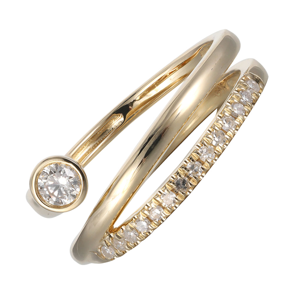 14K Yellow Gold Diamond 0.25 Ct Ring