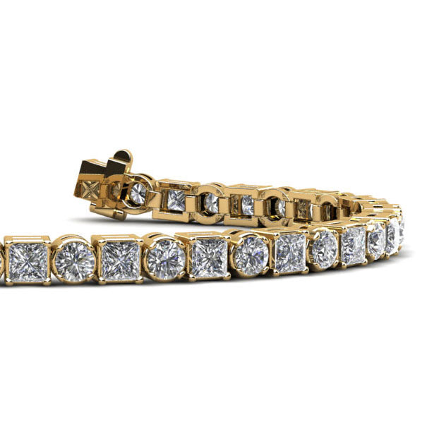 Princess Charm Diamond Tennis Bracelet