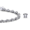 Sweetheart Chain Link Diamond Tennis Bracelet 